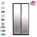 72 in. X 80 in. Frosted Glass Fusion Frost Choco Frame Porta deslizante